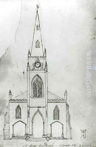 A Design for a Church, 1821 - view 1