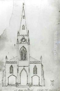 A Design for a Church, 1821 by Augustus Charles Pugin