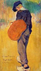 Breton Boy with Basket by Jean-Bertrand Pegot-Ogier