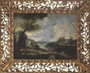 Paesaggio Con Fiume E Figure