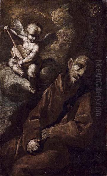 San Francesco In Estasi Con Un Angioletto - view 1