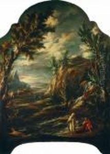 Landschaft Mit Zwei Philosophen. by Alessandro Magnasco