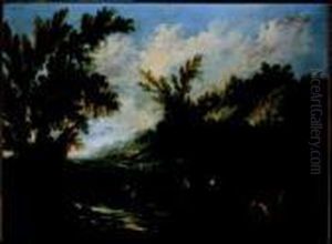 Paesaggio Fluviale Con Figure by Alessandro Magnasco