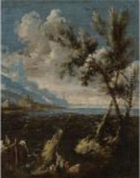 Washerwomen By A River - view 1