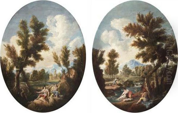 Gegenstucke: Zwei Flusslandschaften. - view 1
