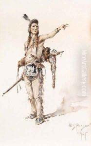 Indian Warrior by Edgar Samuel Paxson