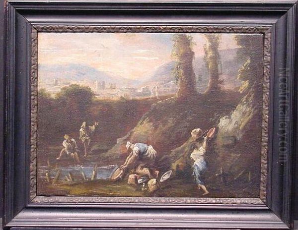 Washerwomen In A Landscape - view 1