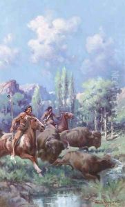 A Springtime Hunt by Edgar Samuel Paxson