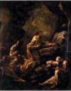 Monks At Prayer by Alessandro Magnasco
