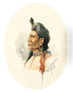 Portrait of a Sho-Sho-Ne by Edgar Samuel Paxson
