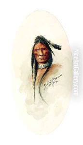 Portrait of an Indian by Edgar Samuel Paxson