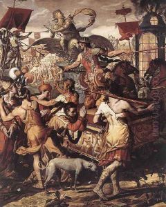 The Three Young Men in the Blazing Furnace 1575 by Pieter Pietersz