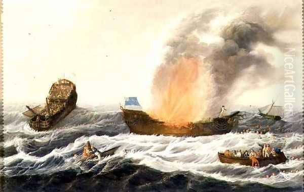 A Naval Engagement Between the Quebec and the Surveillante, c.1779 - view 1