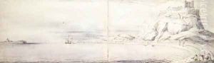 Bamborough Castle, 1701 2 by Francis Place