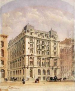 A Competition Drawing for the Equitable Assurance Building, 1867 by George Browne Post