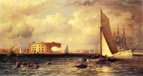 Ships Near the Battery - view 1