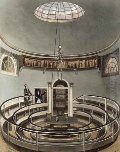 Interior of the Theatre of Anatomy, Cambridge, from The History of Cambridge, engraved by Joseph Constantine Stadler fl.1780-1812, pub. by R. Ackermann, 1815 by Augustus Charles Pugin