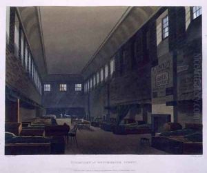 Dormitory of Westminster School, from History of Westminster School, part of History of thuck fl.1791-1831 pub. by R. Ackermann, 1816 by Augustus Charles Pugin