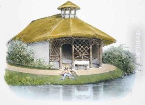 Rustic pavilion, illustration from Habitations Champetres published Paris, c.1895