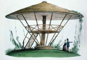 Robinsons Parasol, Parc de la Motte, Bourgogne, from Habitations Champetres, engraved by Becquet Brothers, c.1855 by Victor Jean-Baptiste Petit