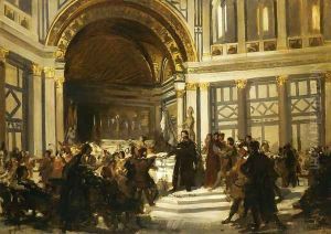Dino Compagnoni in Mediatore della Pace tra Guelfi e Ghibellini by Antonio Puccinelli