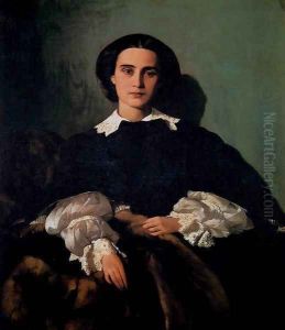 Portrait of the Noblewoman Marrocchi by Antonio Puccinelli