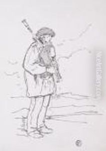 Le Joueur De Bombarde by Fernand Maillaud
