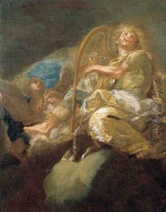 King David Playing the Harp by Giacomo del Po