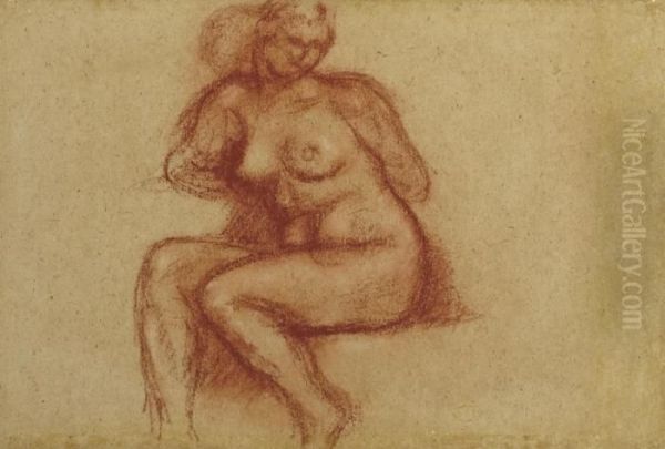 Femme Nue Assise With The Atelier Stamp - view 1