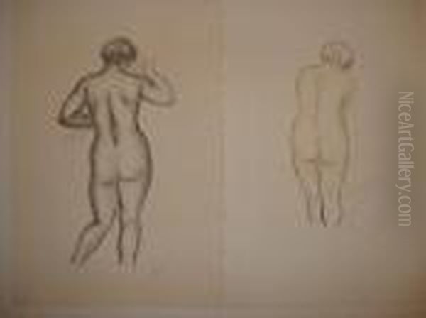 Femme Nue De Dos (indication D'une Echarpe) - view 1