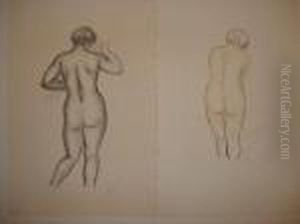 Femme Nue De Dos (indication D'une Echarpe) by Aristide Maillol
