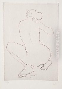 Femme Accroupie De Dos by Aristide Maillol