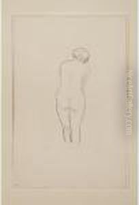 Femme En Berceau, Bras Droit Leve; Femme Nue De Dos by Aristide Maillol