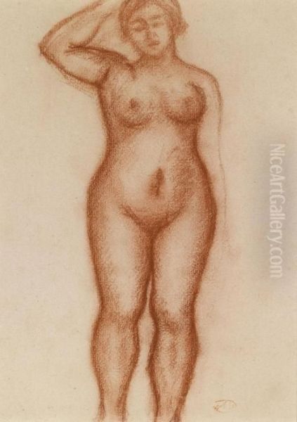 Femme Nue Debout De Face - view 1