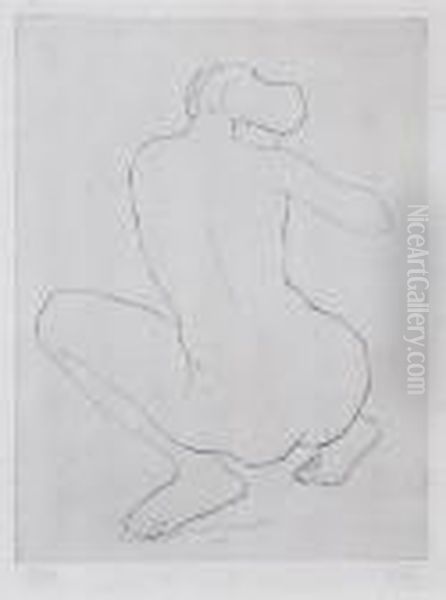 Femme Accroupie, Vue De Dos - view 1