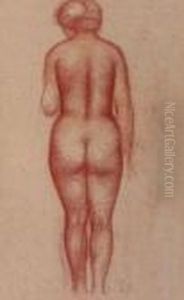 etude De Femme Nue Debout Vue De Dos by Aristide Maillol