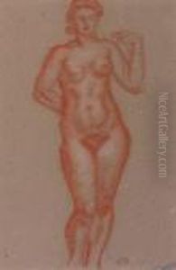 etude De Femme Nue Debout Vue De Face