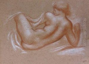 etude De Femme Nue Allongee Vue De Dos by Aristide Maillol