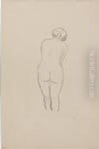 Femme En Berceau, 
Bras Droit Leve; Femme Nue De Dos by Aristide Maillol