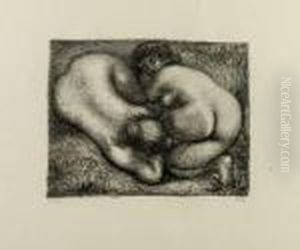 Deux Femmes Dans L'herbe by Aristide Maillol