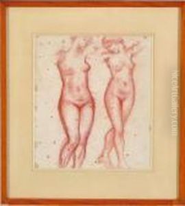 deux Dina Nues Debout Vues De Face by Aristide Maillol