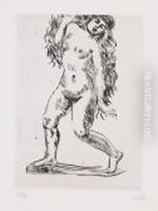2 Blatter: Femme Etendue A La Drapperie (grande Planche). Bacchante. by Aristide Maillol