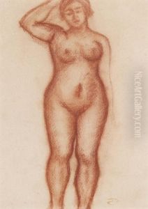 Nudo Femminile Con Il Braccio Alzato