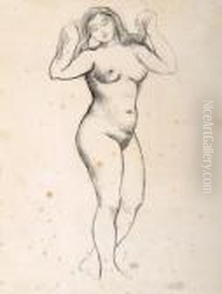 Femme Nue, Bras Releves - view 1