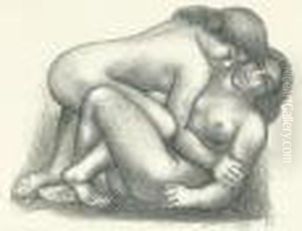 Deux Femmes S'etreigant - view 1