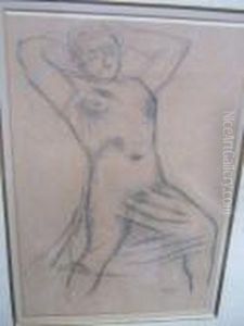 Femme Avec Les Bras Leves Avec De Voiles by Aristide Maillol