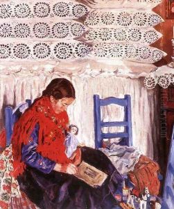 Reading Girl 1926 by Izsak Perlmutter