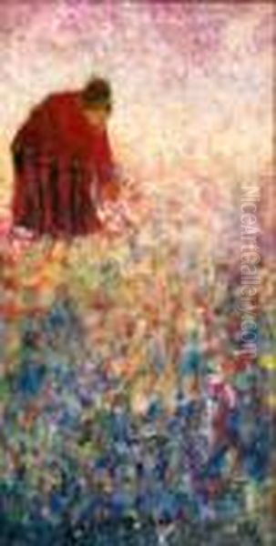 Mujer Recogiendo Flores - view 1