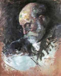 Portrait of the Artists Grandfather 1895 by Izsak Perlmutter