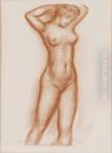 Nue De Femme Debout, Les Bras Derriere La Tete by Aristide Maillol